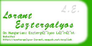 lorant esztergalyos business card